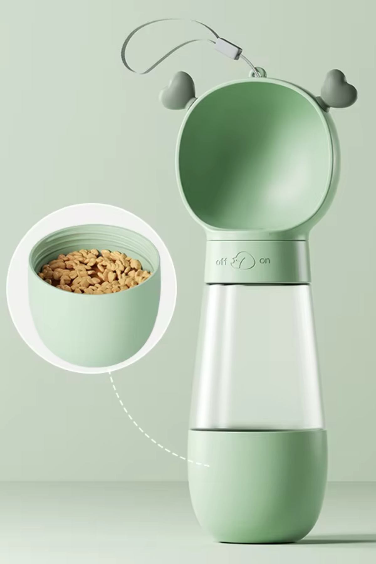 Taşınabilir Evcil Hayvan Mama & Su Kabı  2'si 1 Arada (350ml + 180ml)