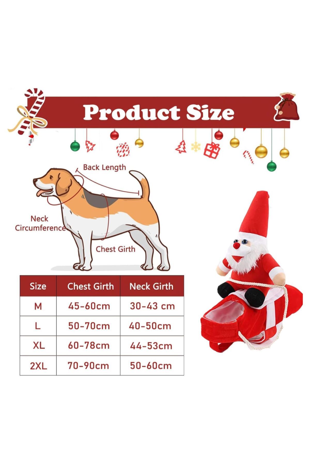 Köpek Kedi Noel Baba Kostümleri küçük resim 2