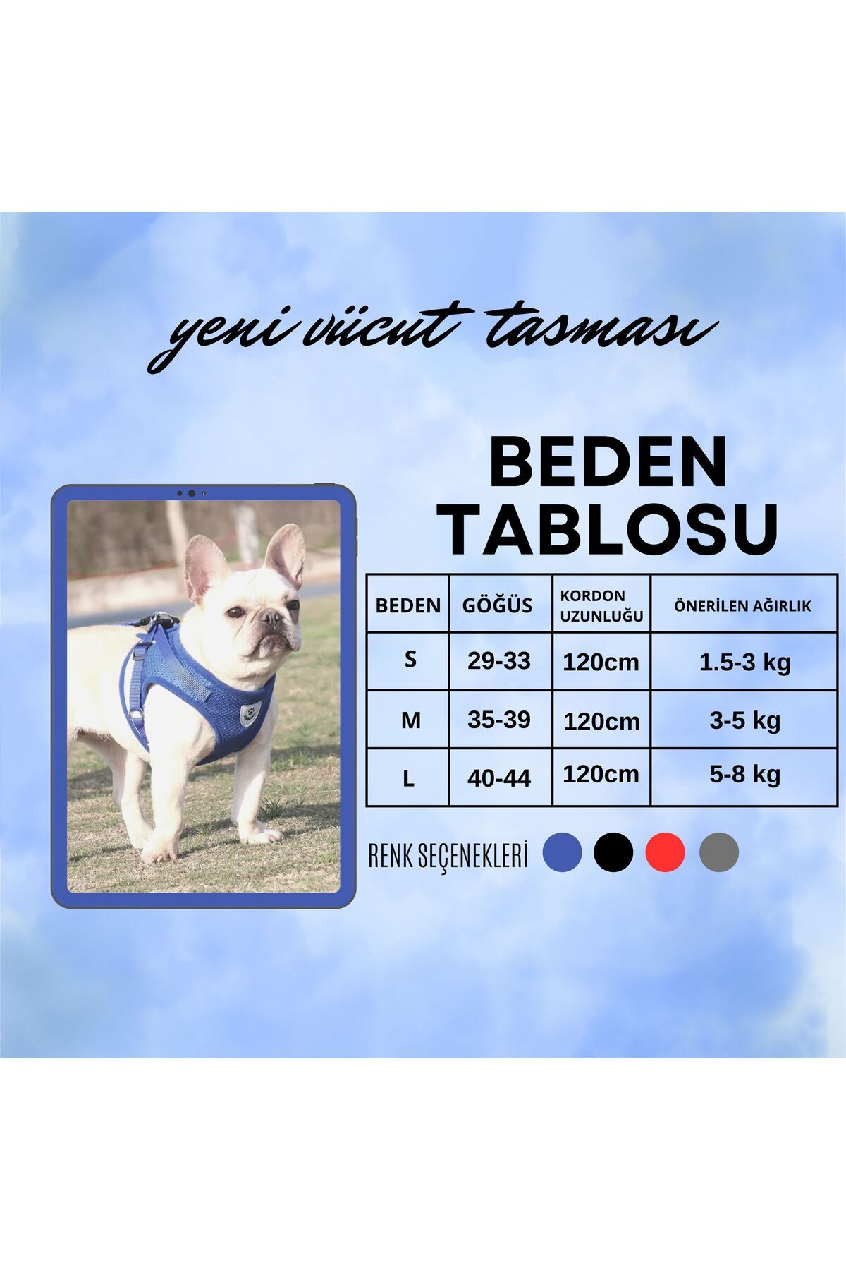 Köpekler ve Kediler için Nefes Alabilen Reflektörlü Vücut Tasması küçük resim 2