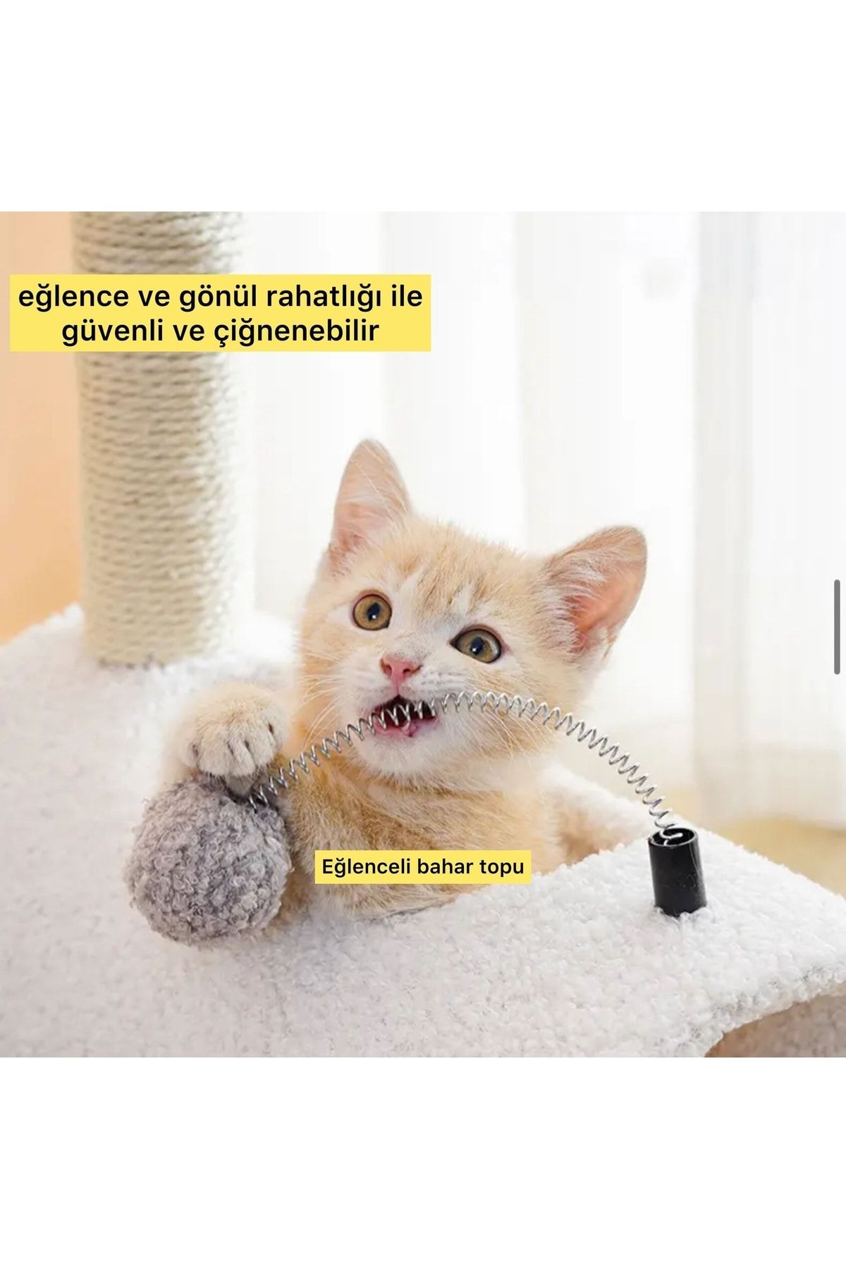 2023 Yeni Model Kedi Yatağı Ve Tırmalama Direği küçük resim 3