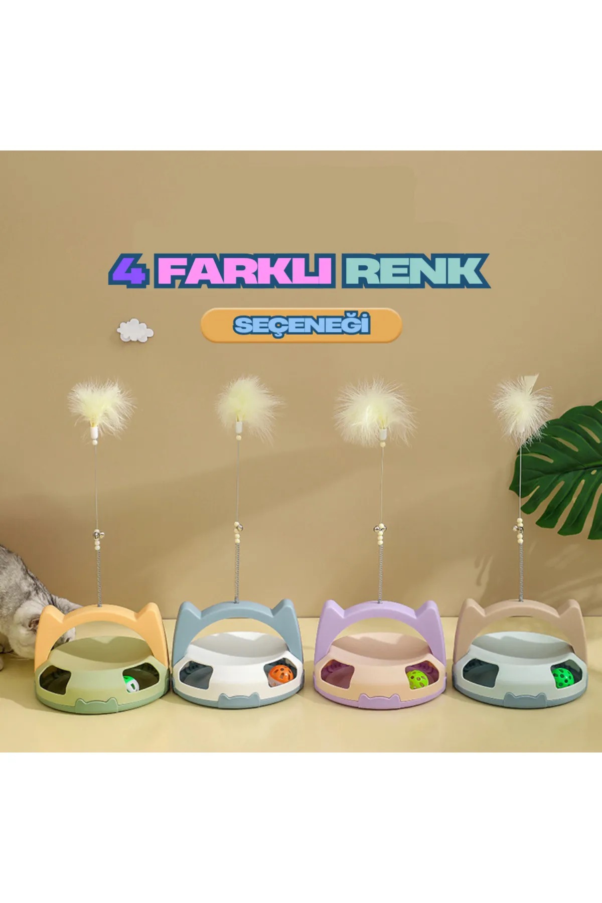 ek Katlı Eğlenceli Kedi Oyuncağı küçük resim 4