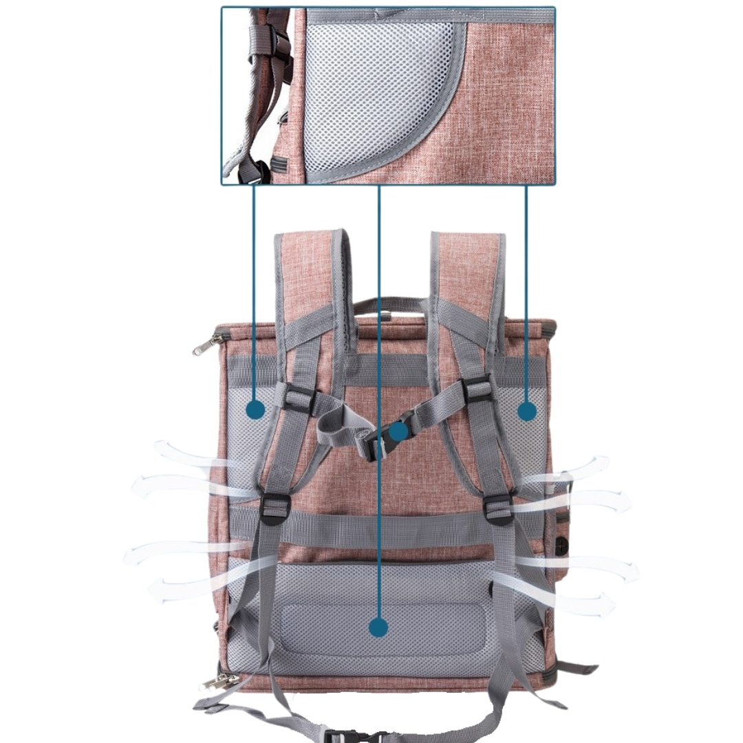 Premium Kedi & Köpek Taşıma Sırt Çantası – Nefes Alabilir, Geniş Hacimli küçük resim 4