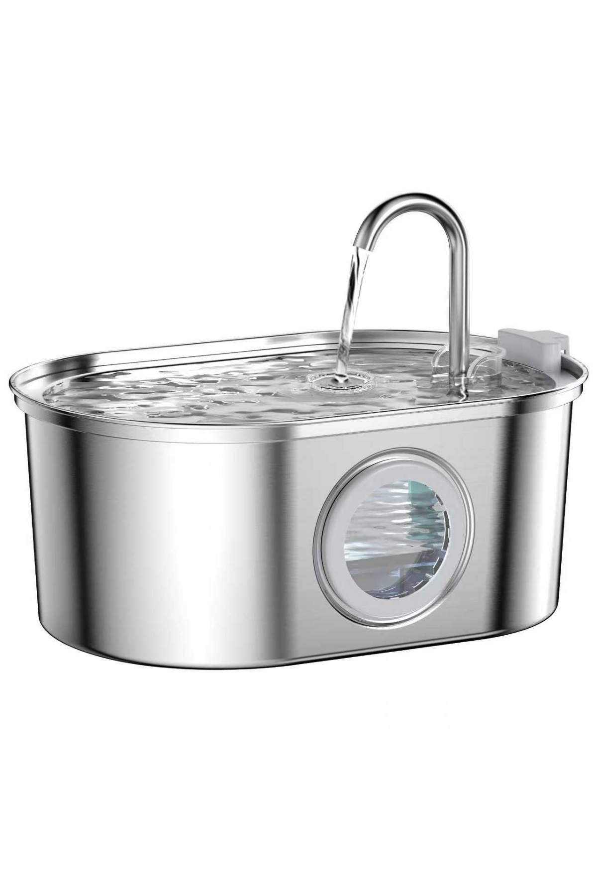 3,2 L Paslanmaz Çelik Kedi Köpek için Otomatik Pencereli Su Pınarı Su Çeşmesi Su Sebili