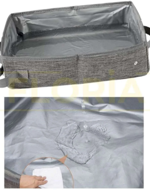 Katlanabilir Taşınabilir Kedi Tuvaleti Çantası - Fermuarlı, Su geçirmez + Kürek Hediyeli FST-01, one size küçük resim 2